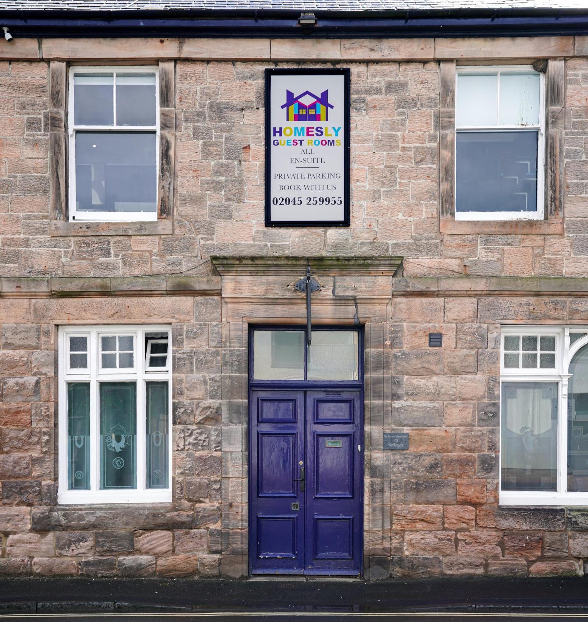 Homesly Guest Rooms, Comfortable En-Suite Guest Rooms With Free Parking And Self Check-In Berwick Upon Tweed Exterior foto